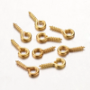 Mini Loop Golden Screw Eye Pins 8mm x 4mm – Pack of 48