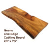 Neem Live Edge Face Grain Cutting Board - 20" x 7.5"