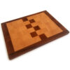 Mahogany & Beechwood Plaid Edge Grain Cutting Board - 12" x 9"