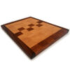 Mahogany & Beechwood Plaid Edge Grain Cutting Board - 12" x 9"