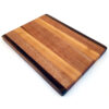 Mahogany & Oak Edge Grain Cutting Board with Walnut Accent - 12" x 9"