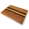 Mahogany Edge Grain Cutting Board with Oak & Walnut Accent - 12" x 9"