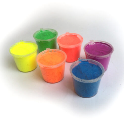 6 Shades Fluorescent Pigment Powders for Art and Craft - 50g