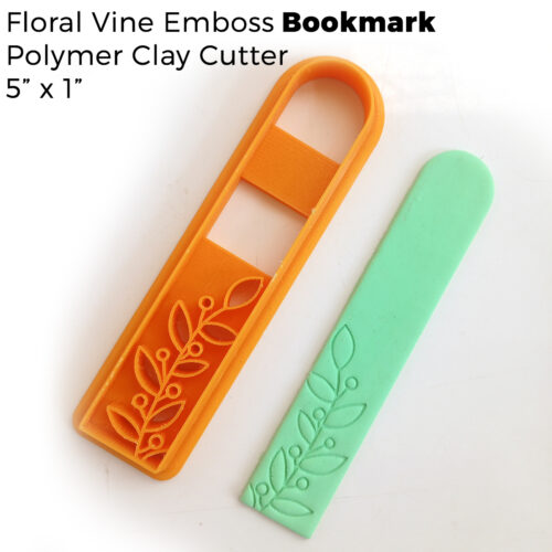 Floral Vine Emboss Bookmark Clay Cutter - Polymer Clay Cutter