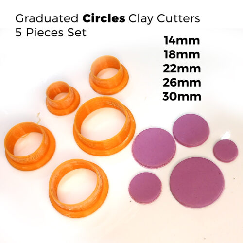 Graduated Circles Clay Cutters - 5 Pieces Set Polymer Clay Cutter