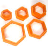 Graduated Hexagon Clay Cutters - 5 Pieces Set Polymer Clay Cutter