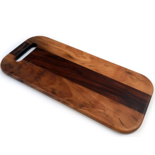 Java Plum and Rosewood Edge Grain Cutting Board 17" x 8"