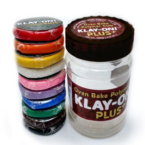 150g Black Klay On Plus Polymer Clay Oven Bake 10 Colors - 150g