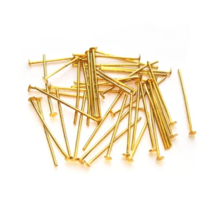 Flathead Hat Pins Golden 30mm – 10g Pack for Jewelry Making