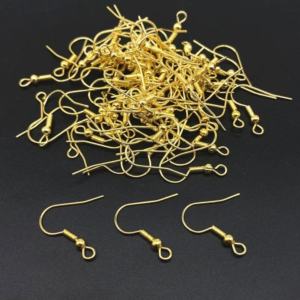 Ballwire Fish Earring Hooks Gold – Pack of 48 / 100