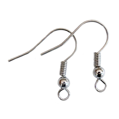 Ballwire Fish Earring Hooks Silver – Pack of 48