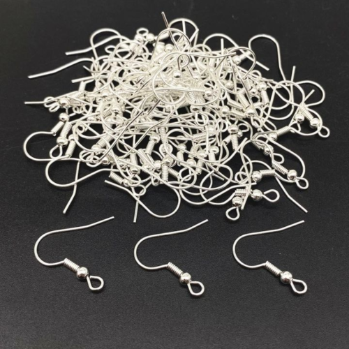 Ballwire Fish Earring Hooks Silver – Pack of 48