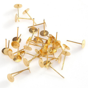 Flat Ear Studs Golden 8mm – Pack of 24 / 100
