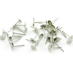 Flat Ear Studs Silver 6mm – Pack of 48