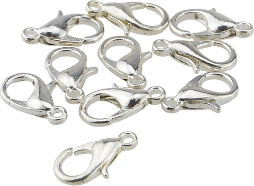 Trigger Lobster Claw Clasp Silver 6mm Connector – Pack of 24