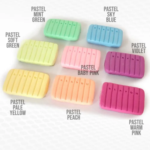 Pastel Colors Klay On Plus Polymer Clay Oven Bake Single Color Block - 100g