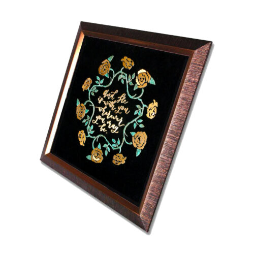 He is with You - Copper Marquetry 12.5" x 12.5"