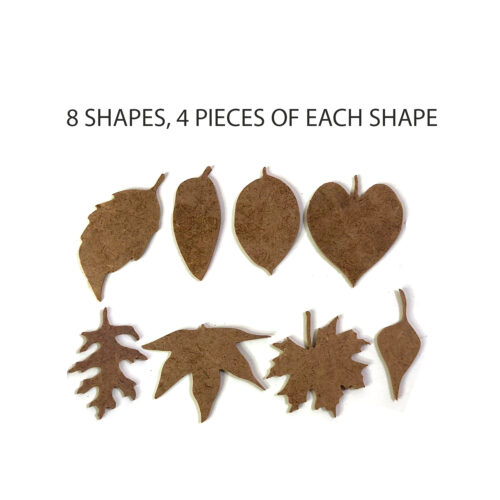 Leaf MDF Cutouts - Pack of 32
