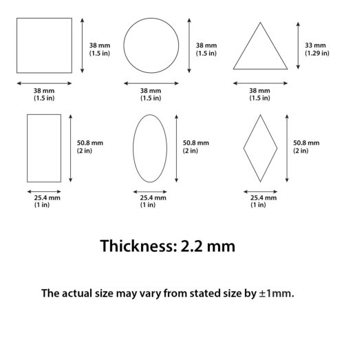 Assorted Basic Shapes MDF Cutouts - Pack of 60