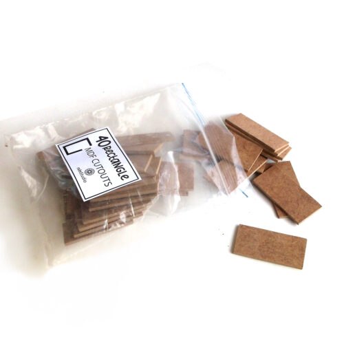 Rectangle MDF Cutouts - Pack of 40