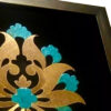 Abrstract Floral - Copper Marquetry 12.5" x 12.5"