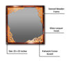 Square Mirror with Wooden Frame
