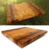 Oak & Mulberry Butcher Block with Mahogany Accent – End-Grain Cutting Board (20" x 20" x 1.5")