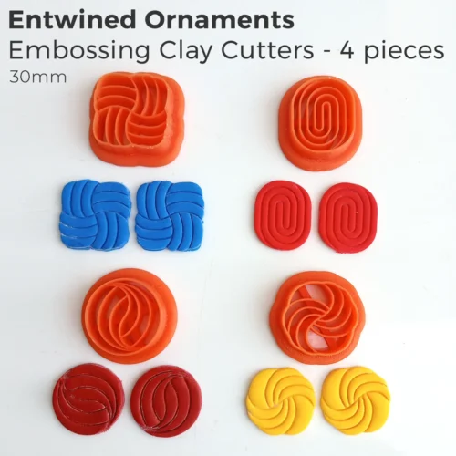 Entwined Ornaments Polymer Clay Cutter Set – 4 Piece Embossing Collection
