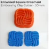 Entwined Ornaments Polymer Clay Cutter Set – 4 Piece Embossing Collection
