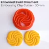 Entwined Ornaments Polymer Clay Cutter Set – 4 Piece Embossing Collection