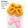 Frill Bow Embossing Polymer Clay Cutter