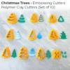 Christmas Trees – Embossing Polymer Clay Cutters (Set of 10)