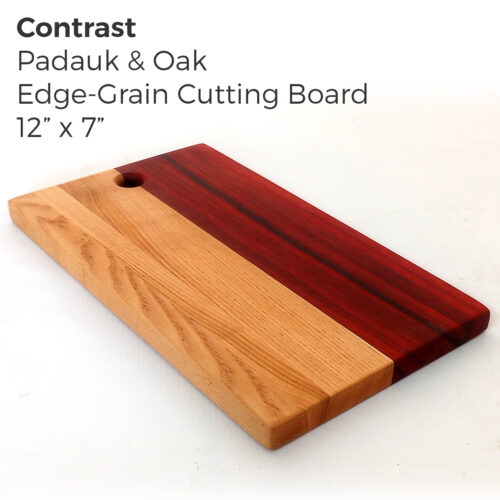 IMG_20251206_143137327_MP Contrast – Padauk & Oak Edge-Grain Cutting Board (12” x 7”)
