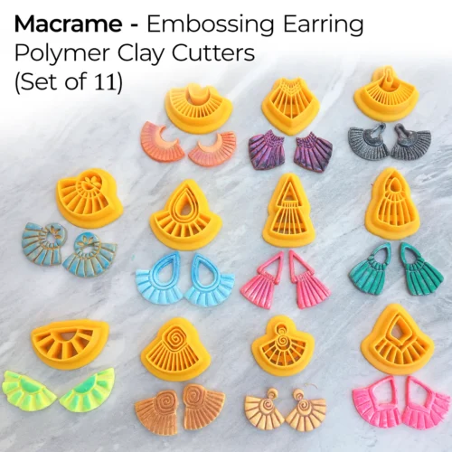 Macrame – Embossing Earring Polymer Clay Cutters (Set of 11)