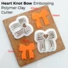 Heart Knot Bow – Embossing Polymer Clay Cutter Set (32mm & 40mm)