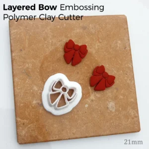 Layered Bow Embossing – Polymer Clay Cutter (21mm)