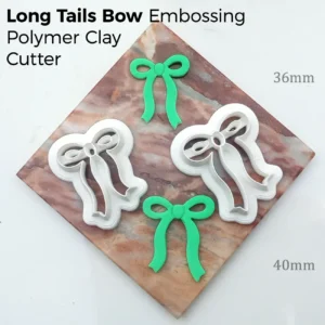 Long Tails Bow Embossing – Polymer Clay Cutter (36mm & 40mm)