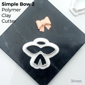 Simple Bow 2 – Polymer Clay Cutter (36mm)