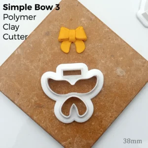 Simple Bow 3 – Polymer Clay Cutter (38mm)
