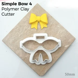 Simple Bow 4 – Polymer Clay Cutter (50mm)