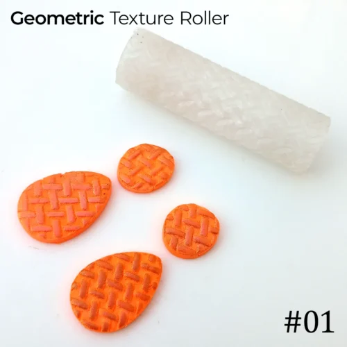 Geometric Texture Roller #01 – Polymer Clay Embossing Tool