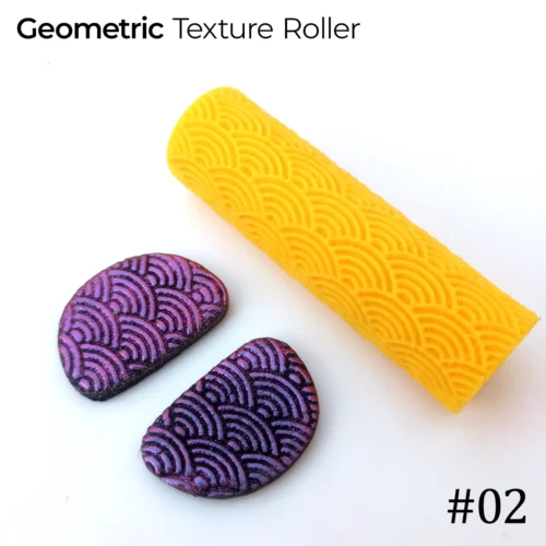Geometric Texture Roller #02 – Polymer Clay Embossing Tool