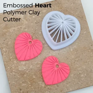 Embossed Heart Polymer Clay Cutter