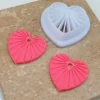 Embossed Heart 2 Embossed Heart Polymer Clay Cutter