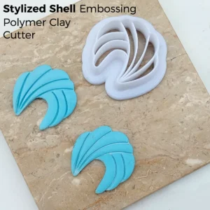 Stylized Shell Embossing Polymer Clay Cutter